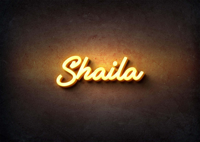 Free photo of Glow Name Profile Picture for Shaila