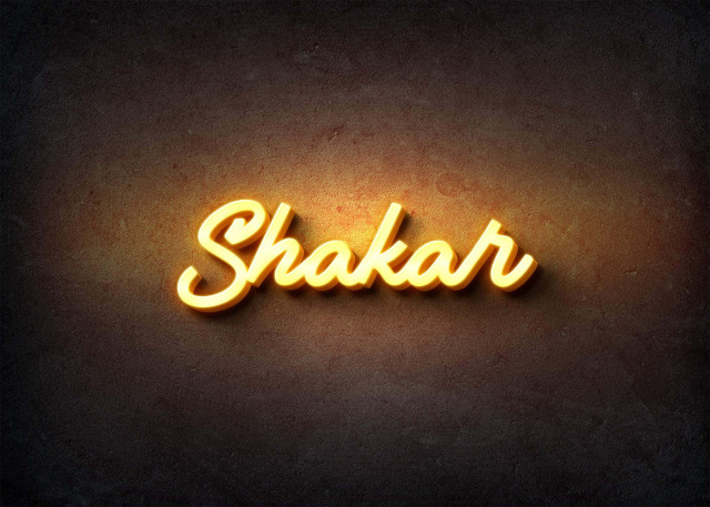 Free photo of Glow Name Profile Picture for Shakar