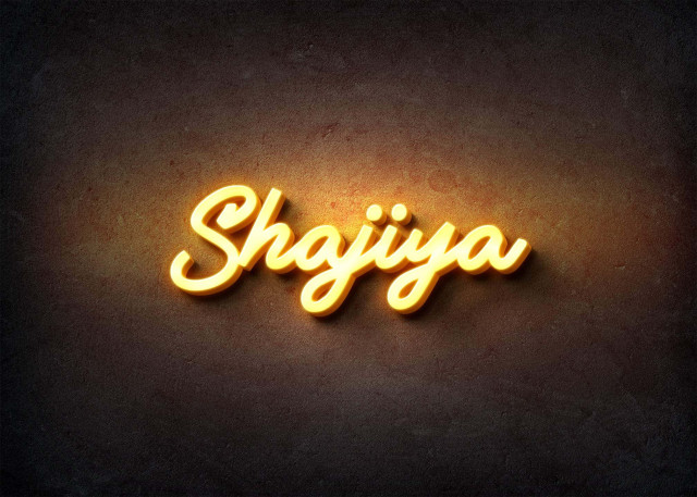 Free photo of Glow Name Profile Picture for Shajiya