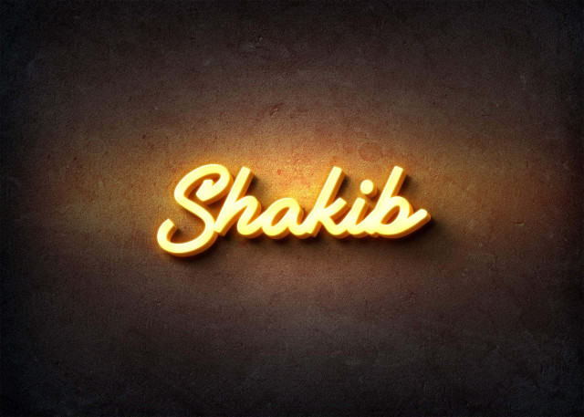 Free photo of Glow Name Profile Picture for Shakib