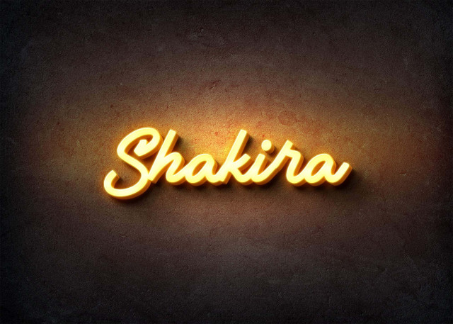 Free photo of Glow Name Profile Picture for Shakira