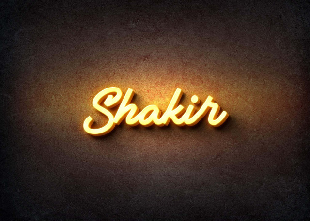 Free photo of Glow Name Profile Picture for Shakir