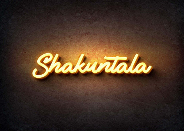 Free photo of Glow Name Profile Picture for Shakuntala