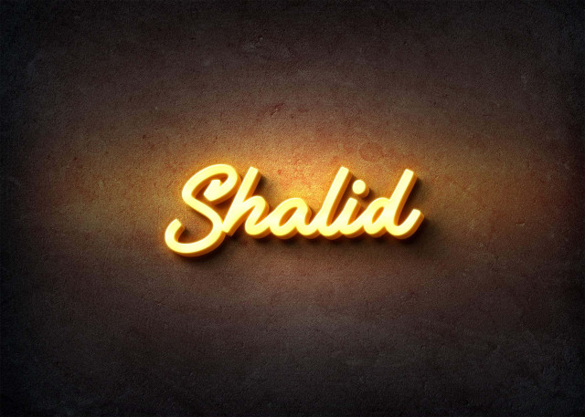 Free photo of Glow Name Profile Picture for Shalid