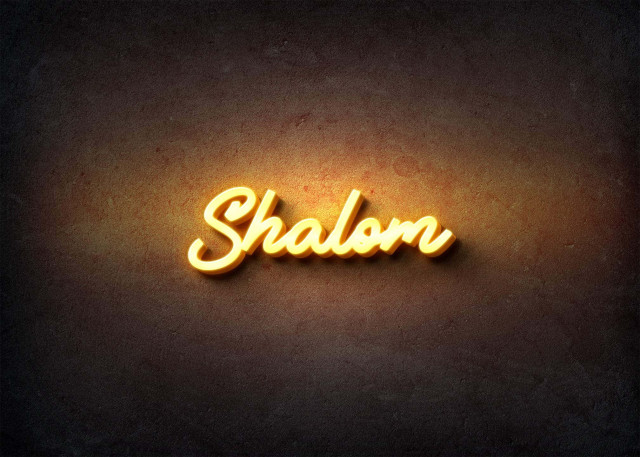 Free photo of Glow Name Profile Picture for Shalom