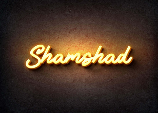 Free photo of Glow Name Profile Picture for Shamshad
