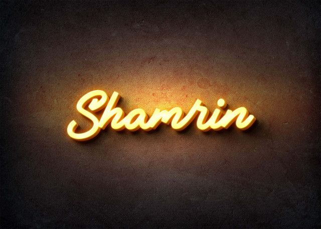 Free photo of Glow Name Profile Picture for Shamrin