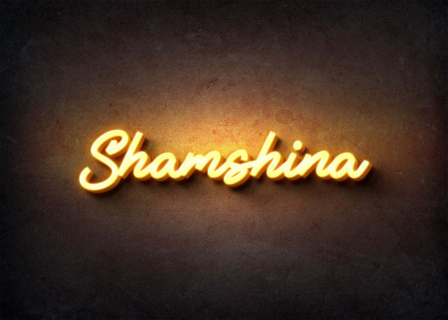 Free photo of Glow Name Profile Picture for Shamshina