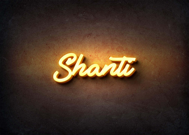 Free photo of Glow Name Profile Picture for Shanti