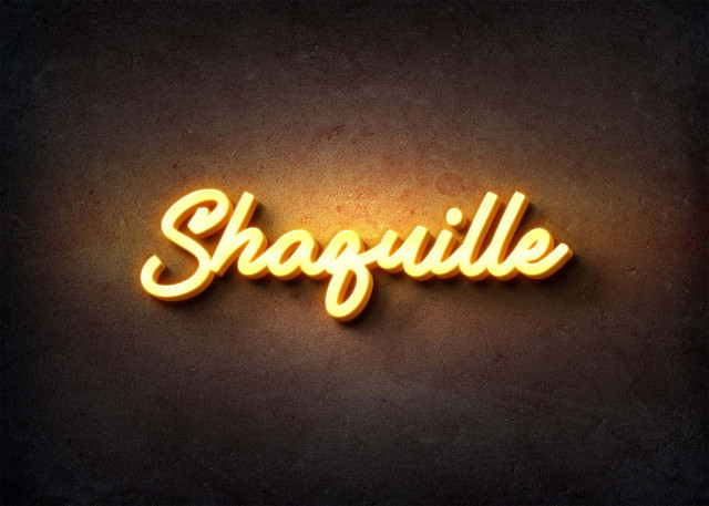 Free photo of Glow Name Profile Picture for Shaquille