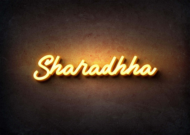 Free photo of Glow Name Profile Picture for Sharadhha