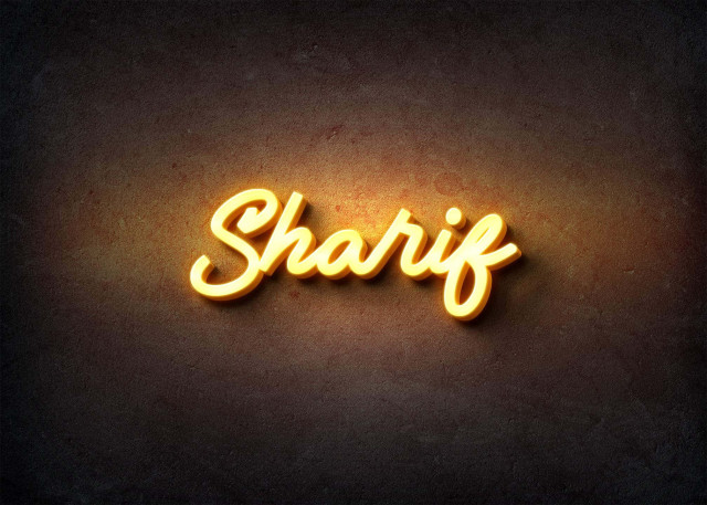 Free photo of Glow Name Profile Picture for Sharif