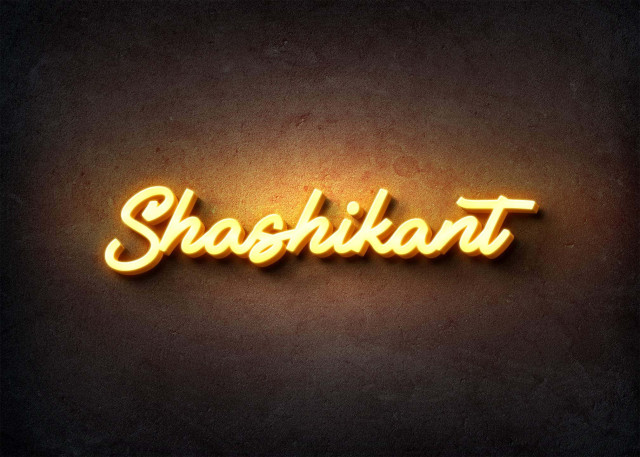 Free photo of Glow Name Profile Picture for Shashikant