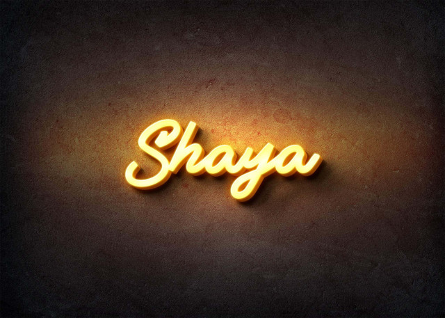 Free photo of Glow Name Profile Picture for Shaya