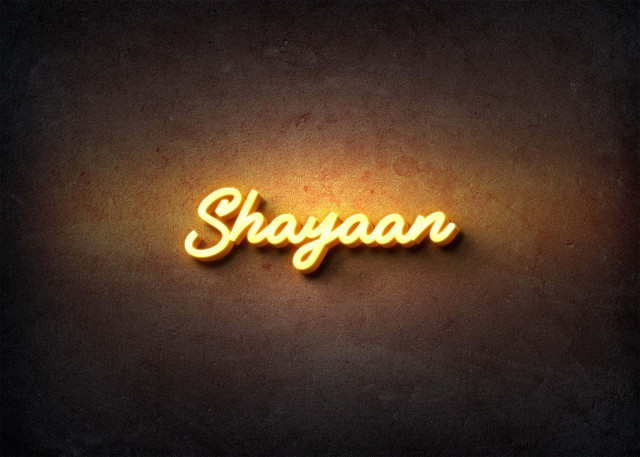 Free photo of Glow Name Profile Picture for Shayaan