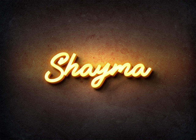 Free photo of Glow Name Profile Picture for Shayma