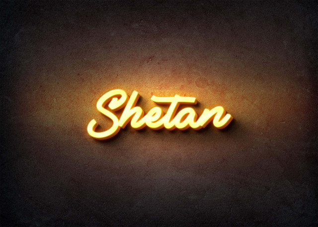 Free photo of Glow Name Profile Picture for Shetan