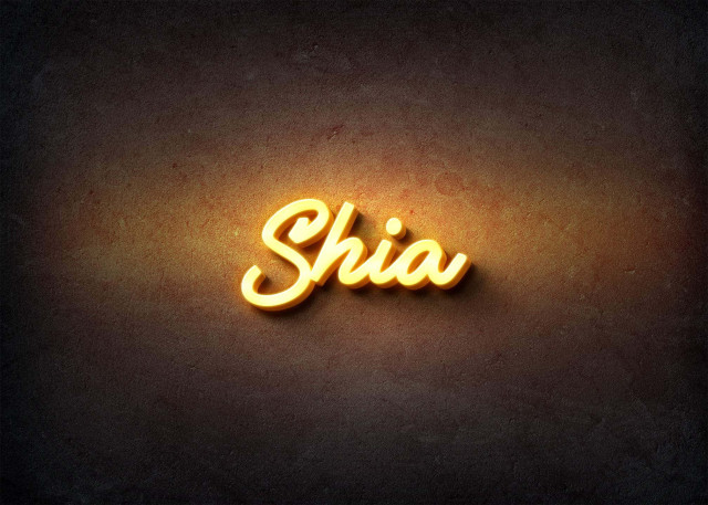 Free photo of Glow Name Profile Picture for Shia