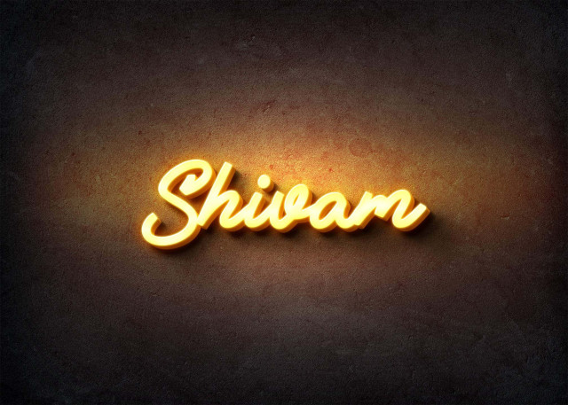 Free photo of Glow Name Profile Picture for Shivam