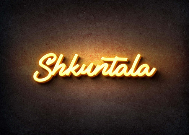 Free photo of Glow Name Profile Picture for Shkuntala