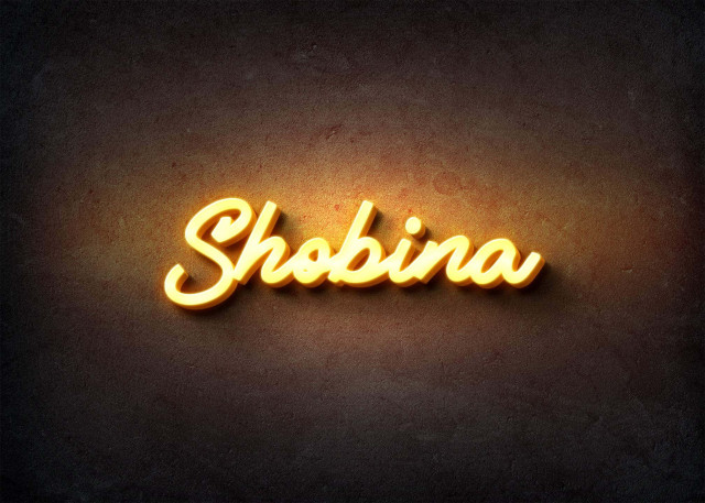 Free photo of Glow Name Profile Picture for Shobina