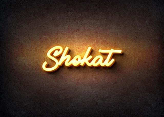 Free photo of Glow Name Profile Picture for Shokat