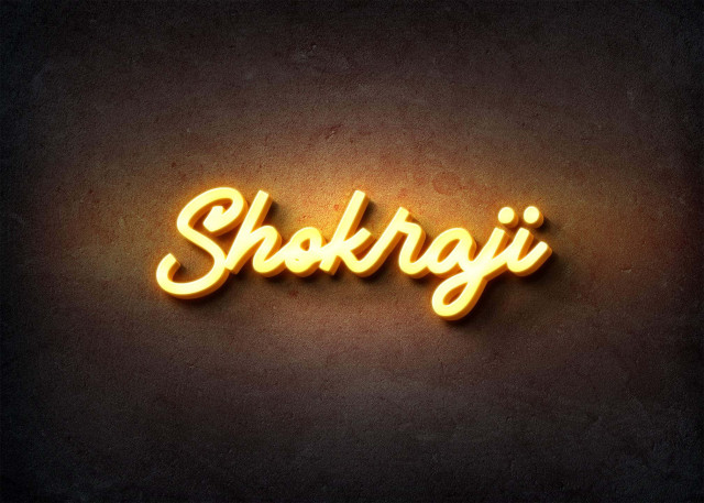 Free photo of Glow Name Profile Picture for Shokraji