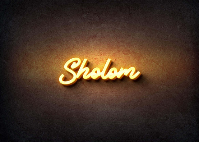 Free photo of Glow Name Profile Picture for Sholom