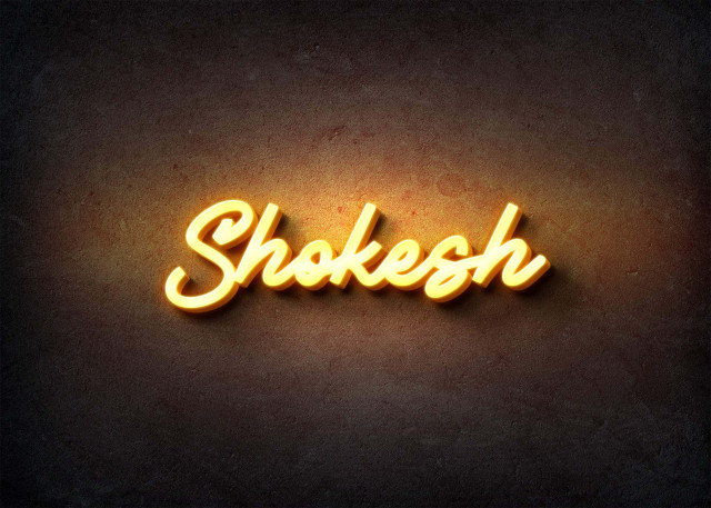 Free photo of Glow Name Profile Picture for Shokesh