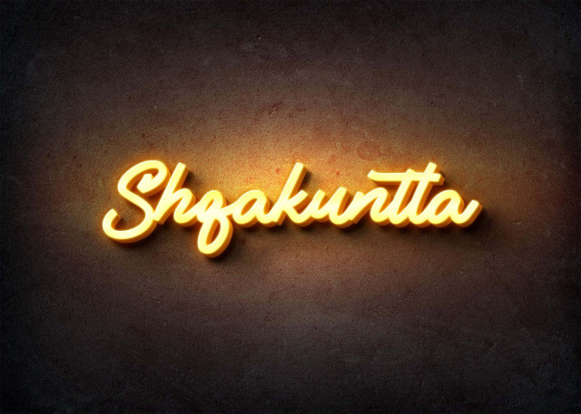 Free photo of Glow Name Profile Picture for Shqakuntla