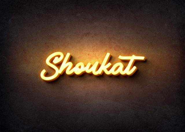 Free photo of Glow Name Profile Picture for Shoukat