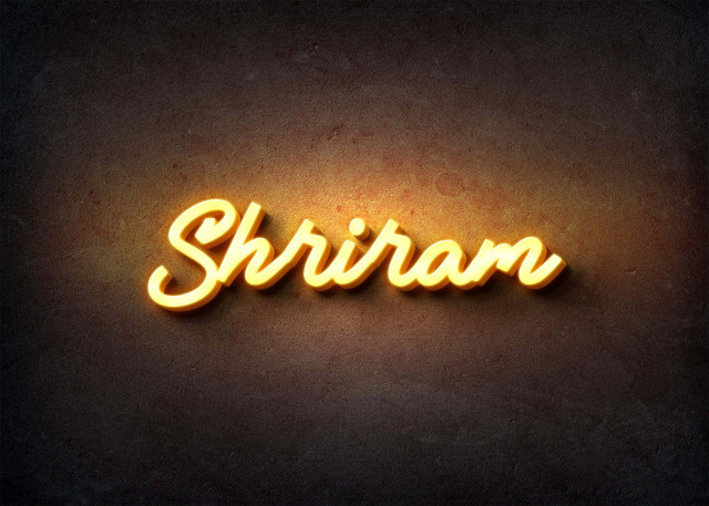 Free photo of Glow Name Profile Picture for Shriram