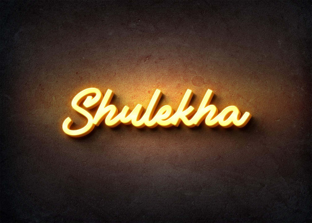 Free photo of Glow Name Profile Picture for Shulekha