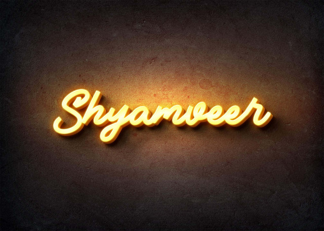 Free photo of Glow Name Profile Picture for Shyamveer