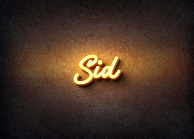 Free photo of Glow Name Profile Picture for Sid