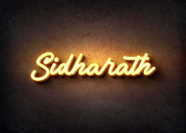 Free photo of Glow Name Profile Picture for Sidharath