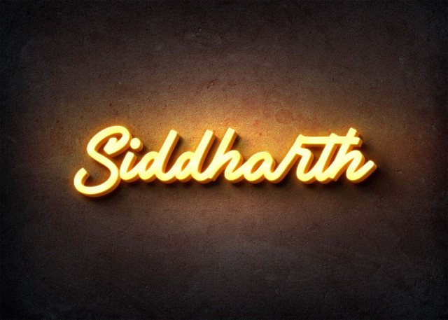 Free photo of Glow Name Profile Picture for Siddharth