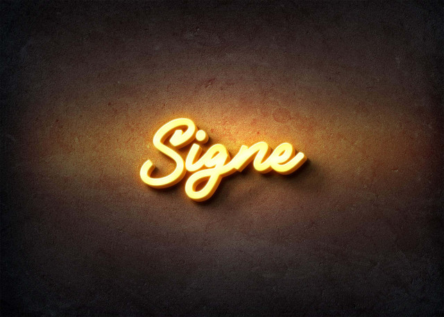 Free photo of Glow Name Profile Picture for Signe