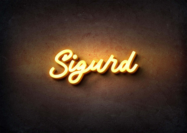 Free photo of Glow Name Profile Picture for Sigurd