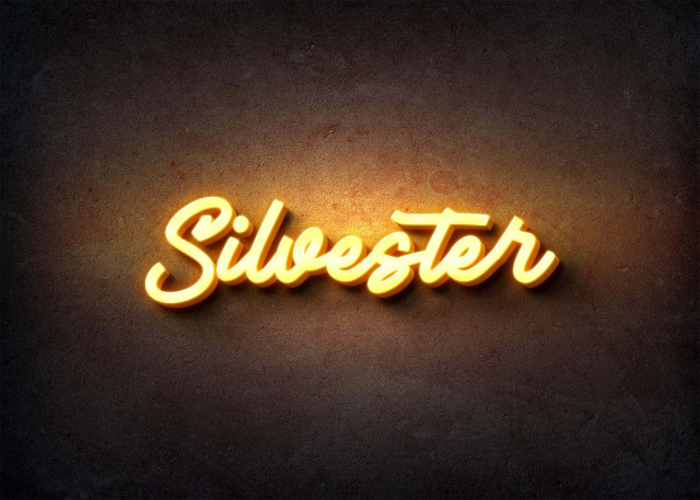 Free photo of Glow Name Profile Picture for Silvester