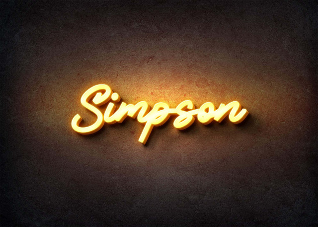 Free photo of Glow Name Profile Picture for Simpson