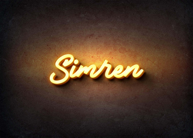 Free photo of Glow Name Profile Picture for Simren