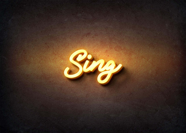 Free photo of Glow Name Profile Picture for Sing