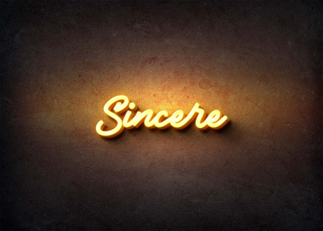 Free photo of Glow Name Profile Picture for Sincere