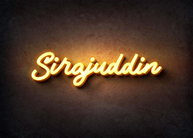 Free photo of Glow Name Profile Picture for Sirajuddin