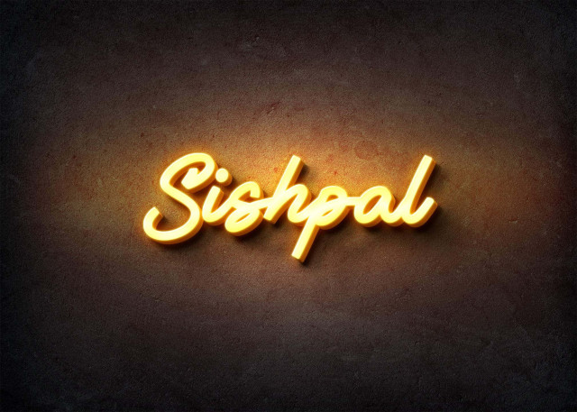 Free photo of Glow Name Profile Picture for Sishpal