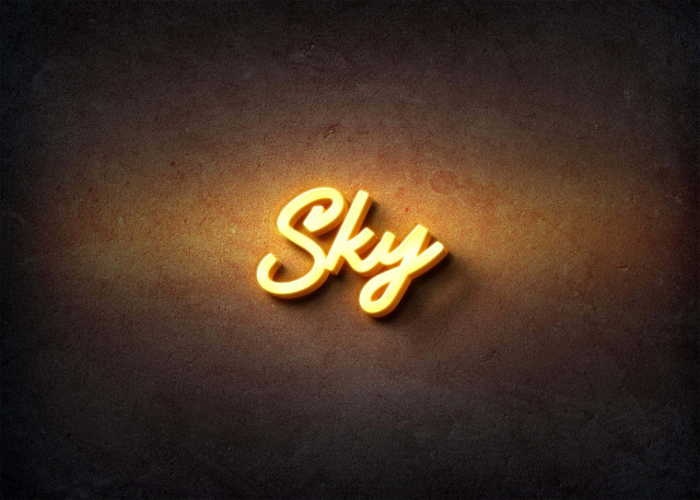Free photo of Glow Name Profile Picture for Sky