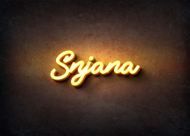 Free photo of Glow Name Profile Picture for Snjana