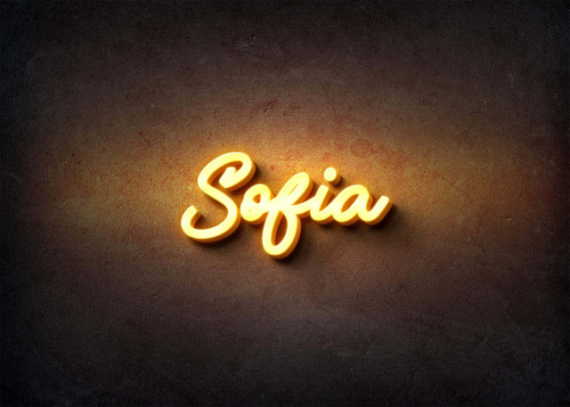 Free photo of Glow Name Profile Picture for Sofia