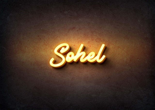 Free photo of Glow Name Profile Picture for Sohel